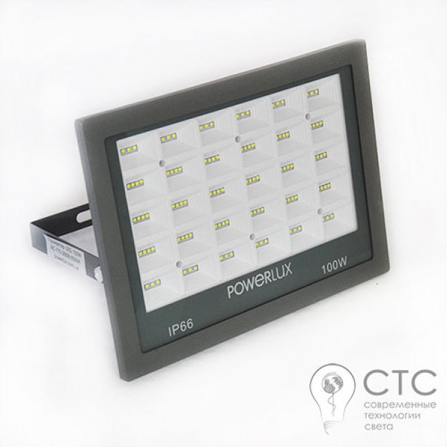 Светодиодный прожектор Powerlux 10007 GR 100W 6500K
