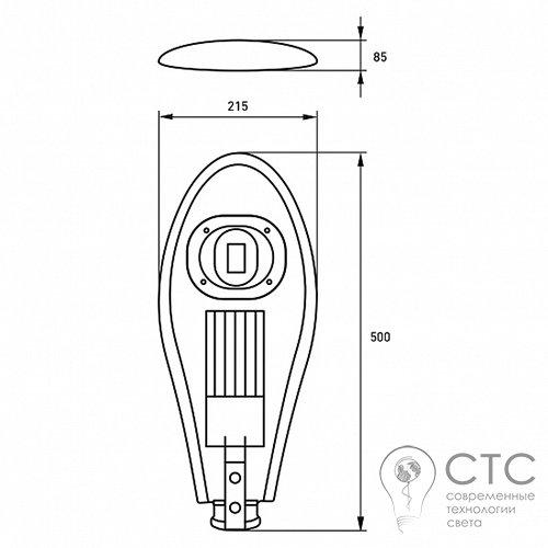 Вуличний світлодіодний світильник EUROLAMP COB 50W 6000K - фото 3
