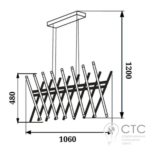 Светодиодная люстра POWERLUX 128Вт 4000К - фото 2