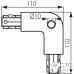 Кутове з'єднання 3 фази Kanlux 22582 Tear PR-90B-WH