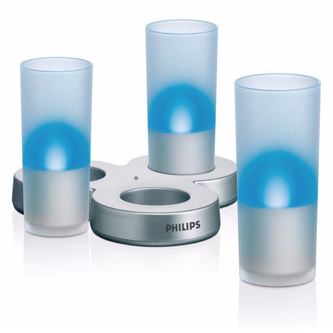 LED набор 3х свеча  Настольный светильник PHILIPS 69108/35/PH
