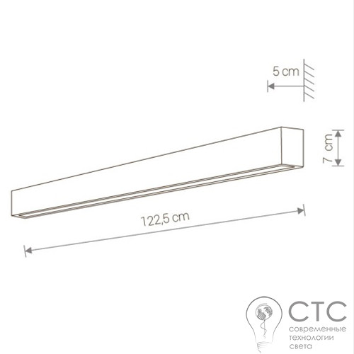 Настенный светильник Nowodvorski 9615 Straight Wall LED Silver L - фото 2