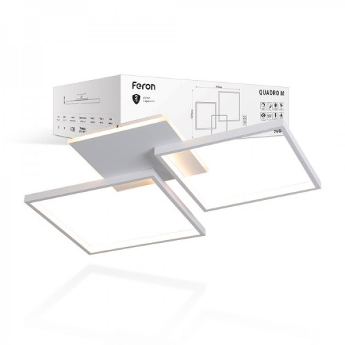 Світлодіодний світильник Feron AL6300 QUADRO M 90W білий - фото 1