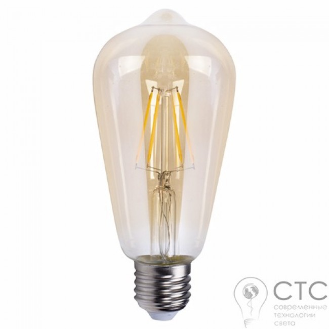 Светодиодная лампа Feron LB-764 ST64 золото 4W E27 2700K EDISON