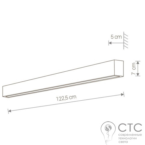 Настенный светильник Nowodvorski 9616 Straight Wall LED Graphite L - фото 2