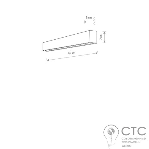 Настенный светильник Nowodvorski 7562 Straight Wall Led Graphite S - фото 2