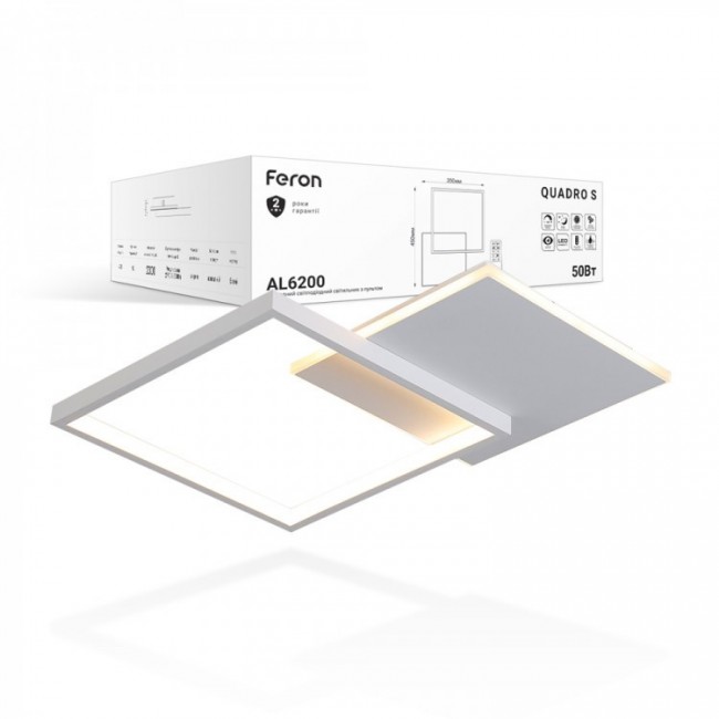 Светодиодный светильник Feron AL6200 QUADRO S 50W белый