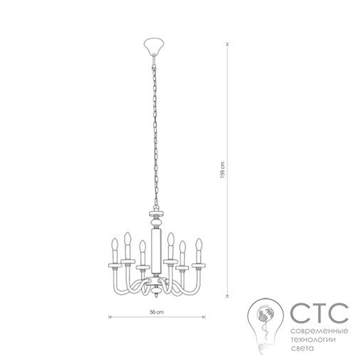 Люстра Nowodvorski 8154 Hampton VI - фото 5