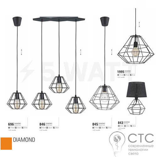 Підвісний світильник TK Lighting 1995 Diamond - фото 2
