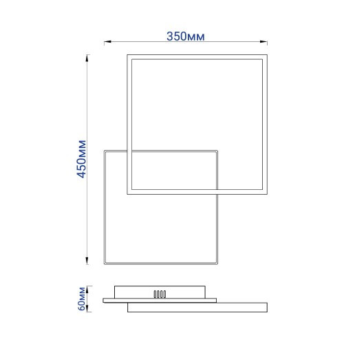Светодиодный светильник Feron AL6200 QUADRO S 50W черный - фото 2