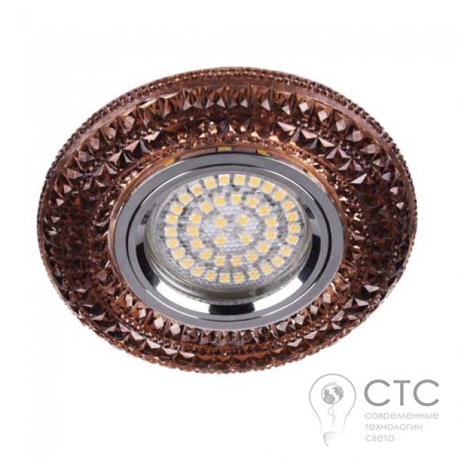 Встраиваемый светильник Feron CD877 с LED подсветкой чайный