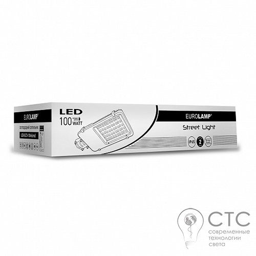 Вуличний світлодіодний світильник EUROLAMP 100W 6000K класичний - фото 2