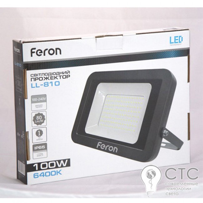Светодиодный прожектор Feron LL-810 100W 6400K
