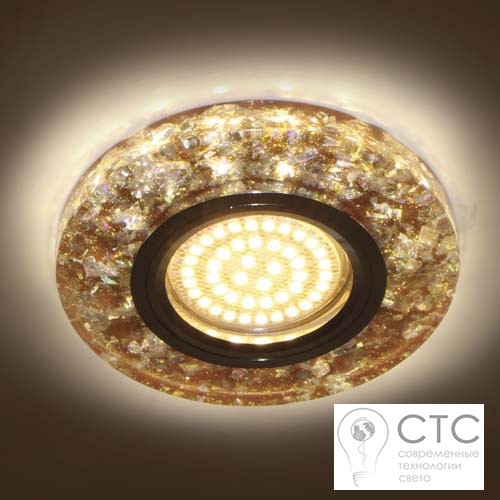 Встраиваемый светильник Feron 8585-2 с LED подсветкой коричневый - фото 2