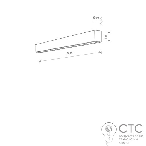 Настенный светильник Nowodvorski 7561 Straight Wall Led Graphite M - фото 2