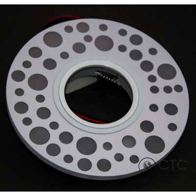 Встраиваемый светильник Feron CD989 с LED подсветкой RGB белый-матовый 