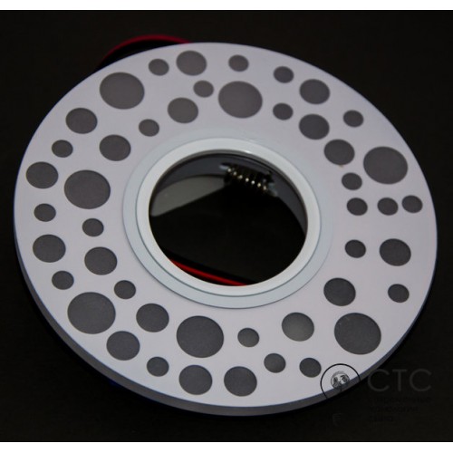 Встраиваемый светильник Feron CD989 с LED подсветкой RGB белый-матовый  - фото 1