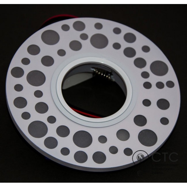Встраиваемый светильник Feron CD989 с LED подсветкой RGB белый-матовый 
