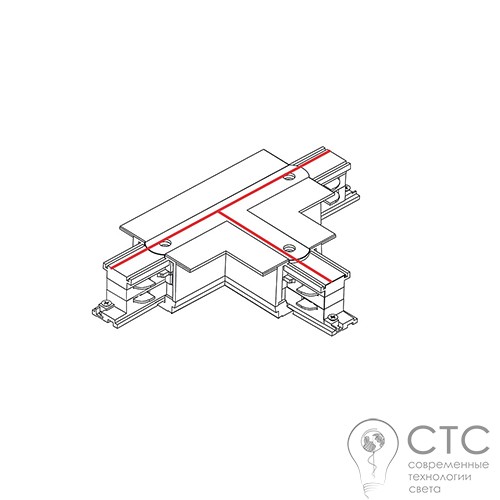 Т-з'єднання 3 фази Nowodvorski 8682 Track CTLS Recessed Power T Connector Right 2 (T-R2) - фото 2