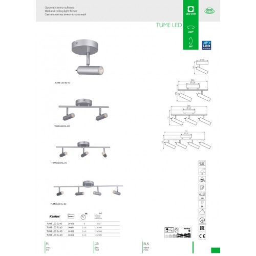 Спот Kanlux Silma Led El-3O 3x6W 3000K - фото 3