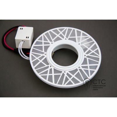 Встраиваемый светильник Feron CD991 с LED подсветкой 4000K белый-матовый