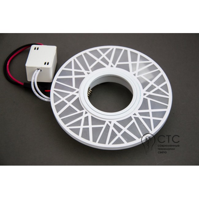 Встраиваемый светильник Feron CD991 с LED подсветкой 4000K белый-матовый