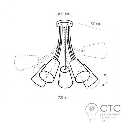Люстра TK Lighting 2107 Wire - фото 2