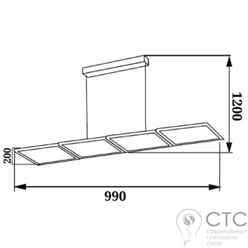 Светодиодная люстра POWERLUX 64Вт 4000К - фото 2