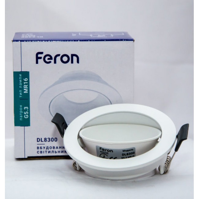 Встраиваемый светильник Feron DL8300 белый круг поворотный
