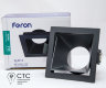 Вбудований світильник Feron DL8310 графіт квадрат поворотний