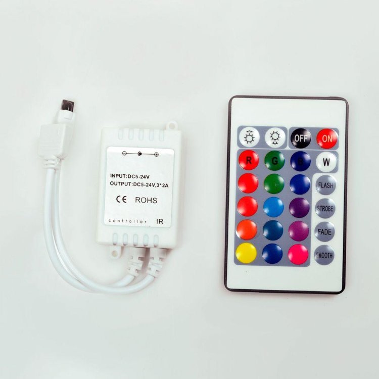 RGB-контролер Venom IR інфрачервоний 6А (24 кнопки на пульті)