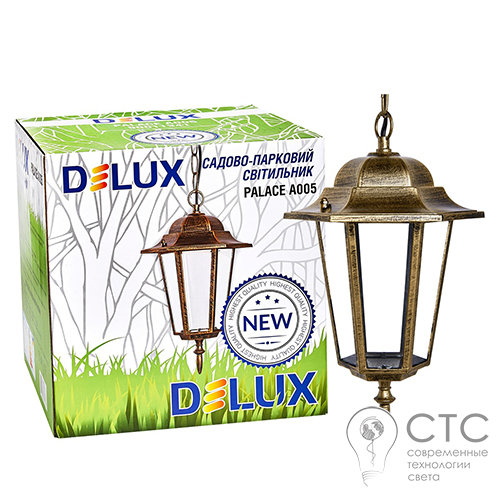 Підвісний світильник Delux Palace A005 E27 чорний-золото
