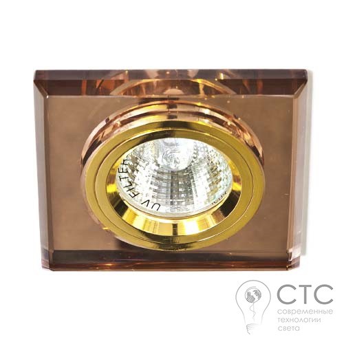 Встраиваемый светильник Feron 8170-2 коричневый золото 