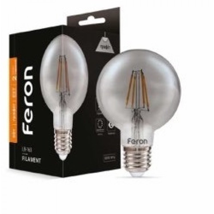 Светодиодная лампа Feron LB-163 G95 6W E27 2700K Графит