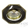 Встраиваемый светильник Feron 305Т MR-16 черный золото 