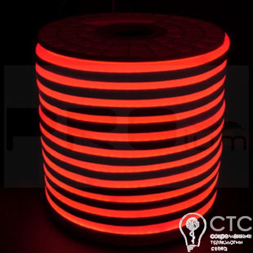 Світлодіодний неон Prolum LED SMD2835-120 червоний 8x16, IP68, 12V, Series "SF