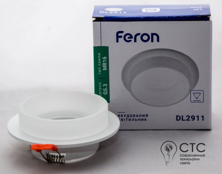 Вбудований світильник Feron DL2911 MR16 G5.3 коло білий матовий
