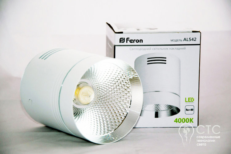 Світлодіодний світильник Feron AL542 18W 4000K білий срібло