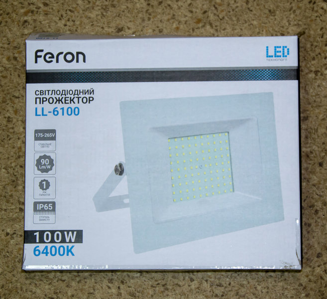 Світлодіодний прожектор Feron LL -6100 100W 6400K