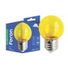 Светодиодная лампа Feron LB-37 1W E27 желтая прозрачная