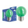 Светодиодная лампа Feron LB-37 1W E27 зеленая прозрачная
