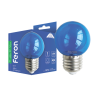 Светодиодная лампа Feron LB-37 1W E27 синяя прозрачная