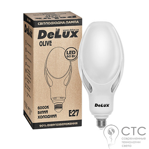 Світлодіодна лампа Delux Olive 60W E27 6000K