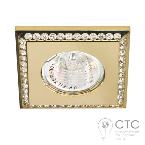 Встраиваемый светильник Feron DL102-С прозрачный золото