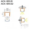 Профиль для светодиодной ленты АСК-1011.02 / АS 2 метра