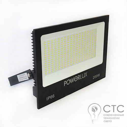 Светодиодный прожектор Powerlux 09971 BK 200W 6500K