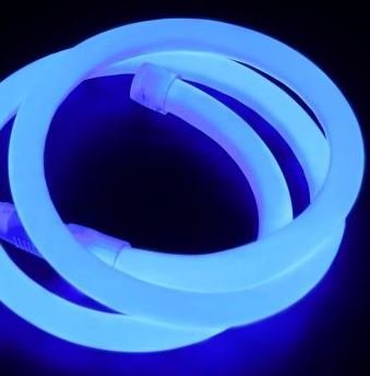 Світлодіодний гнучкий неон PROLUM Круглий 2835\120 IP68 220V D15, Series "RN", Синій