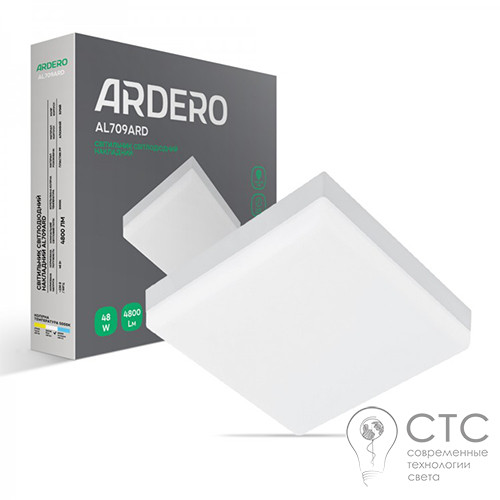 Накладной светодиодный светильник Ardero AL709ARD 48W 5000K квадрат